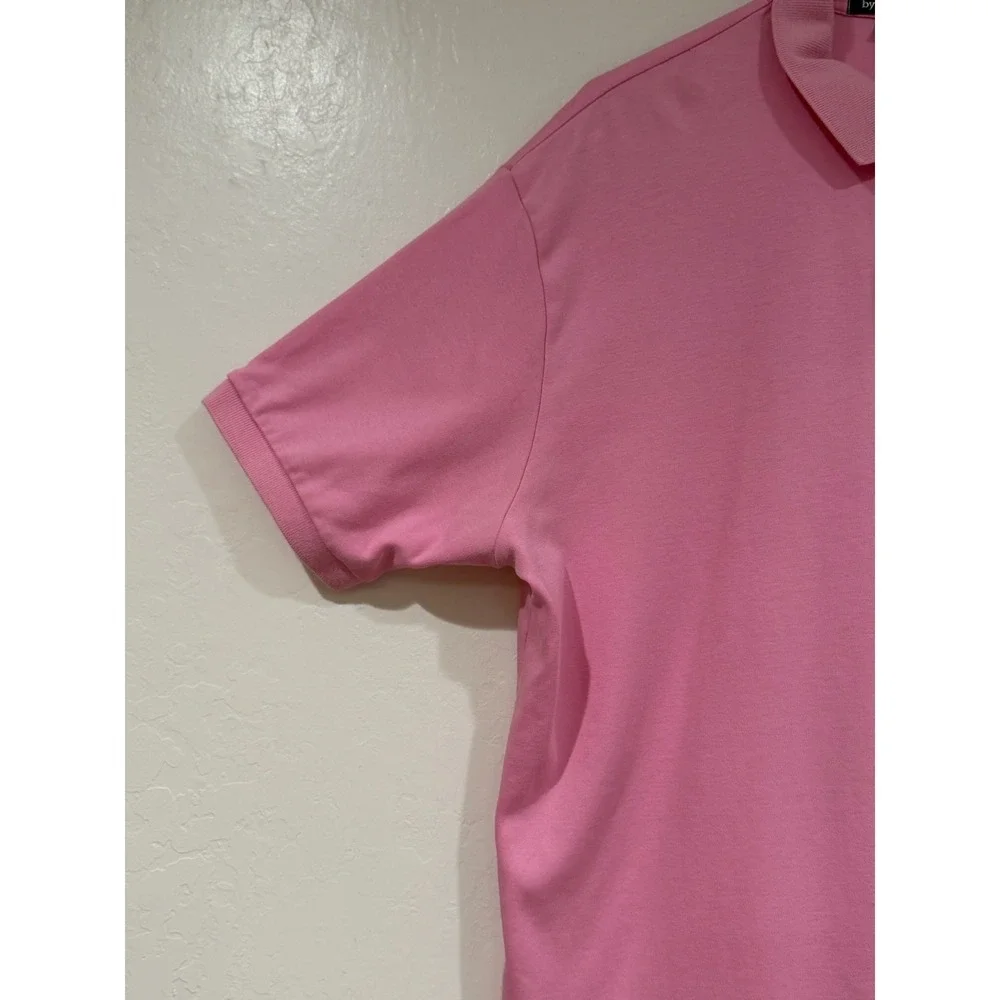 Polo Ralph Lauren Mens Large Pink Short Sleeve Cotton Pique Polo Shirt Blue Pony